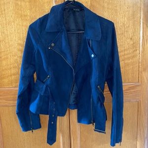 Navy Moto Jacket